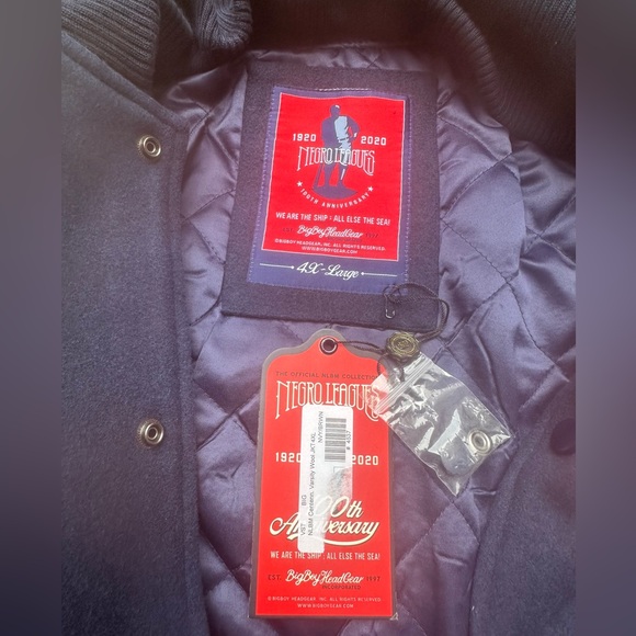 NWT Negro Baseball League
Centennial Varsity Jacket 1920-2020
Size 4XL Ltd Ed - Picture 7 of 13